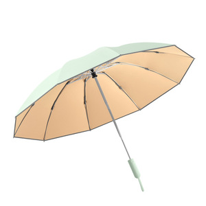 Sombrilla de Protección Solar Automática de Doble Uso con 10 Varillas de Color Hueso, Protección UV, para Sol y Lluvia, con Logotipo Imprimible - Product Image 1