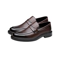 Chaussures en cuir noir pour homme, à lacets, en mesh, bout rond, en cuir de vache véritable, avec amorti personnalisé, collection exécutive