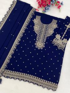 Stylish Traditional <b>Women</b> Suit Palazzo Dupatta Real Chinon Fabric Quick Dry Comfortable Lightweight <b>Kurta</b> Set Wedding Special - Product Image 6