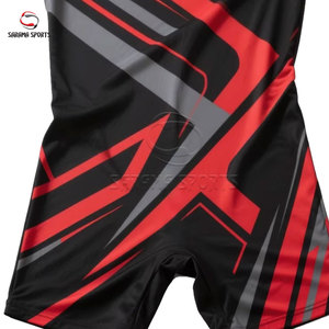 Fabricante de Singletes de Lucha de Poliéster y Spandex, Singlet y Pantalones Cortos con Diseño Personalizado, Singletes de Lucha Transpirables, Tela de Secado Rápido - Product Image 3