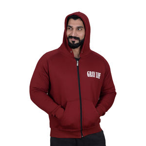 Sweat-shirts à capuche personnalisés avec impression sérigraphique, color block, poids lourd, grandes tailles, fermeture éclair, pour hommes, style streetwear - Product Image 4