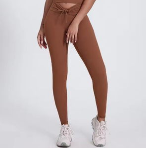 RA Wholesale Women's Custom <b>Leggings</b> Solid Pink Soft Fabric Tight Yoga Pants for women's High Quality <b>Seamless</b> <b>Leggings</b> - Product Image 4