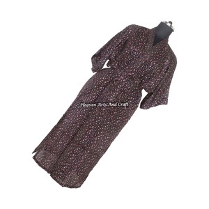 KL014 2026 Hiver Automne Printemps Femme Vintage Sari Kimono Manches Longues Séchage Rapide Multicolore Tenue de Plage Soie Poly Mélangée - Product Image 6