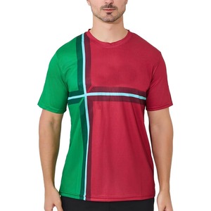 Camiseta de Fútbol Personalizada Unisex 2026, Cuello Redondo, UPF 50, Transpirable, Secado Rápido, Manga Corta, 100% Poliéster, Bandera Estampada - Product Image 3