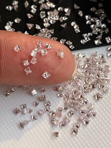 Diamants de laboratoire taille princesse, excellente taille, CVD HPHT, certifiés IGI, couleur rose, VS-VVS, diamants de mêlée pour la fabrication de bijoux - Product Image 6