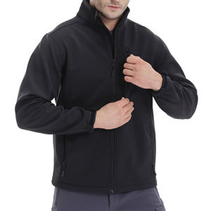 Chaqueta Ligera de Forro Polar Gris Oscuro para Hombre, Chaqueta Softshell Personalizada, Impermeable, con Cierre, Cálida, para Invierno y Actividades al Aire Libre - Product Image 1