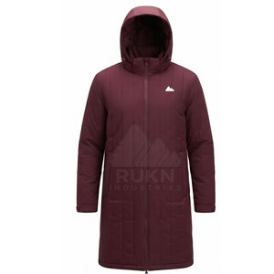 Top Selling <b>Men</b> <b>Long</b> Bench <b>Coat</b> Hooded Waterproof Lightweight <b>Winter</b> Wear Full Front Zipper Warm Padded Outdoor Casual Outerwear - Product Image 5