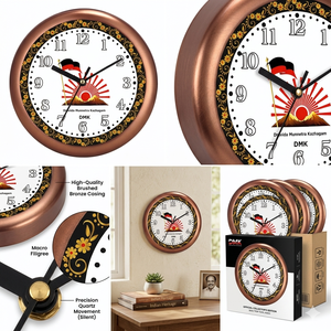 Horloge murale personnalisée « Proud India Leader » pour Noël et la Fête des Pères - Product Image 2