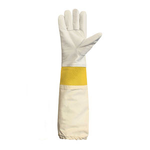Gants d'apiculture en cuir souple avec fermeture élastique au bras, gants d'apiculture robustes avec protection - Product Image 1