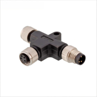 Connecteur Aviation M8 Étanche IP67, Adaptateur Répartiteur Métallique 3 4 5 6 Broches Mâle Femelle Type Y I T, Un Entrée Deux Sorties