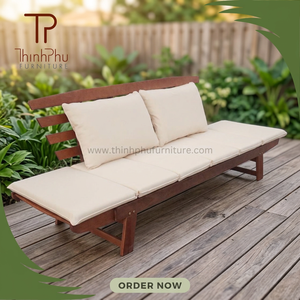 Contemporary Modern Acacia Wood Durable Garden Chair Powder Coated Aluminum Frame Outdoor Farmhouse Outdoor Garden Use Handmade - Product Image 5