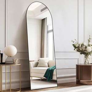 Aluminum Alloy Thin Frame 21*64 Wall <b>Mirror</b> with Stand Floor Standing <b>Mirror</b> - Product Image 1