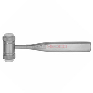 Maillet chirurgical Mead Bone de 7 pouces en acier inoxydable allemand avec têtes en nylon remplaçables – Instruments manuels pour la chirurgie générale - Product Image 3