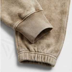 Ensembles de survêtements décontractés délavés à l'acide, zippés, effet soleil, en coton, pour hommes, avec sweats à capuche et pantalons de jogging, style athlétique streetwear - Product Image 6
