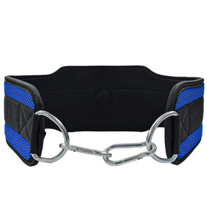 High Quality Strong Soft Neoprene Dip Belts with <b>Chain</b> for Weight Lifting Custom Logo Gym Equipment Unisex Wholesale <b>Cheap</b> Price - Product Image 3