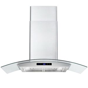 Cappa aspirante da parete da 30 pollici con 700 CFM, pannello touch in vetro temperato e controlli LED ventilati - Product Image 1