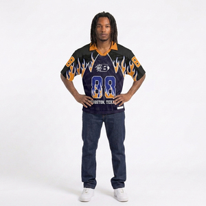 เสื้อยืดโอเวอร์ไซส์ทรงบ็อกซี่สไตล์วินเทจสำหรับผู้ชาย ผ้าตาข่ายเนื้อหนา พิมพ์ลายแบบซับลิเมชั่น สตรีทแวร์ ทรงครอป - Product Image 5
