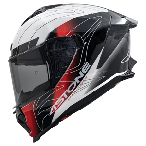 หมวกกันน็อคเต็มใบ GT6 PLUS WAVES สีขาว/แดง รุ่นใหม่ วัสดุ ABS สำหรับผู้ชาย ได้รับการรับรองมาตรฐาน ECE22.06 รับประกัน 1 ปี - Product Image 1