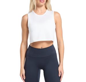 Camiseta sin mangas transpirable de secado rápido para mujer de buena calidad, ropa deportiva cómoda sin mangas, camiseta sin mangas corta para mujer - Product Image 1