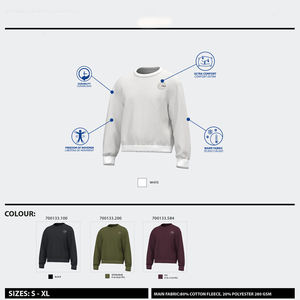 เสื้อสเวตเชิ้ตโอเวอร์ไซส์พิมพ์ลายหนา 300 กรัม ผ้าฝ้าย 100% สำหรับฤดูหนาว แบบคอกลม ปักลายตามสั่ง สำหรับผู้ชาย - Product Image 6