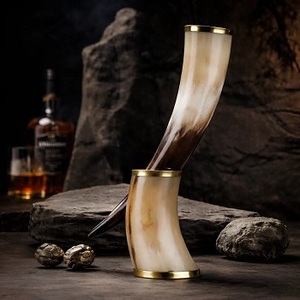 Handcrafted Eco-Friendly Customized Viking Buffalo Horn <b>Disposable</b> Drinking Glass Mead <b>Cup</b> Matching Horn Stand for Beer Wine - Product Image 4