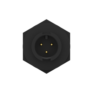 Connecteur de type soudure à verrouillage arrière étanche IP67 avec boîtier en nylon et contact en laiton 3 broches - Product Image 4