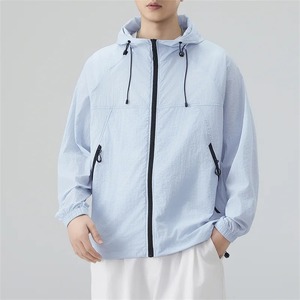 Men's Sun Protection Hooded <b>Jacket</b> <b>Lightweight</b> Breathable Oversized Zip Up Windbreaker Casual Outdoor <b>Summer</b> Hiking Fishing - Product Image 5