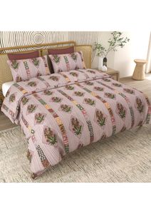 Edredón tradicional de algodón estampado para cama doble 108x108, edredón de algodón con fundas de almohada, juego de fundas de almohada a juego - Product Image 2