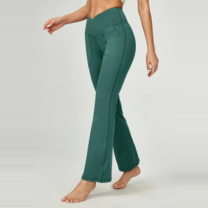 Pantalon évasé personnalisé OEM pour hommes, streetwear d'extérieur, coton noir, pantalon évasé uni pour hommes - Product Image 3
