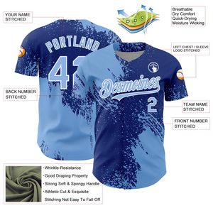 เสื้อเบสบอลแบบซับลิเมชั่นสีขาวลายทางสีแดงเลือดหมู แขนสั้น ระบายเหงื่อได้ดี สำหรับผู้ใหญ่ ทรงปกติ ติดกระดุมด้านหน้า - Product Image 2