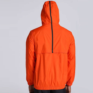 Chaqueta Cortavientos de Lona Antiarrugas Hecha a Medida para Hombre, Impermeable y con Capucha, Colores Contrastantes, Diseño Único de Moda Invernal - Product Image 2