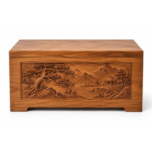 Coffre de rangement sculpté en bois de camphre Dongyang - Artisanat en gros - Product Image 1