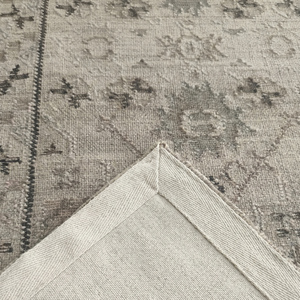 Modern Handwoven <b>Jute</b> <b>Rug</b> Beige Gray Geometric Pattern Fringed Anti-Slip Thick Area Carpet Textured Design Living Room Bedroom - Product Image 5