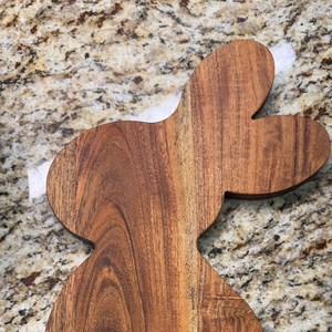 Plateau de service décoratif en bois d'acacia naturel fait main, en forme de lapin, pour la fête de Pâques, en provenance du Vietnam - Product Image 3