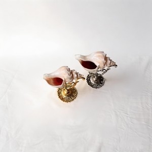Unique sea shell & metal wine glass adds sophistication to <b>beverage</b> <b>serving</b> Perfect for luxury gift <b>sets</b> - Product Image 6