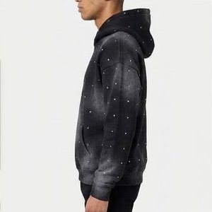 Artículo Más Vendido, Sudadera con Capucha y Estampado de Puntos Negros para Hombre, con Logotipo Personalizado, Corte Regular, Felpa de Algodón, Ropa Casual de Otoño - Product Image 4