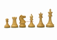 NE KE09 Jeu d'échecs en bois de luxe fait main avec un roi de 3,5 pouces, design durable pour une utilisation unisexe en intérieur/extérieur