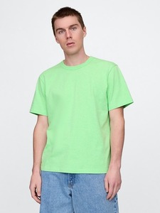 เสื้อยืดผู้ชายสีเขียวล้วน ผ้าฝ้าย แขนสั้น คอกลม ทรงปกติ สวมใส่สบาย ผ้าเจอร์ซีย์ถัก ดีไซน์เรียบง่าย รับผลิตตามสั่ง - Product Image 1