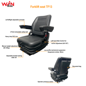 ที่นั่งรถยก Toyo TA <span class=keywords><strong>Nichi</strong></span> Yu สำหรับงานหนักพร้อมพนักพิงสำหรับชิ้นส่วนรถแข่งโกคาร์ทและอุปกรณ์เสริม - Product Image 6