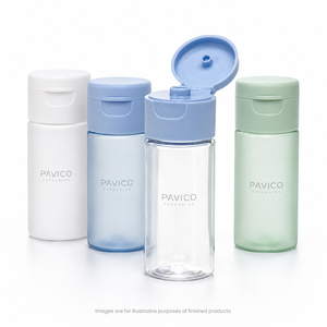 ขวดเครื่องสำอางพลาสติก PET แบบพกพา Pavico Slim ฝาเปิดปิดแบบพลิก สำหรับโลชั่น/แชมพู ได้รับการรับรองมาตรฐาน ISO ผู้ผลิตจากเวียดนาม ปรับแต่งได้ - Product Image 2