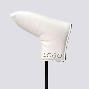 Funda para Putter de Golf SOSH4, Cuero PU Blanco, Cierre Magnético, Portátil, Diseño Bordado 3D 'Hole in One', Estilo Blade, Duradera - Product Image 1