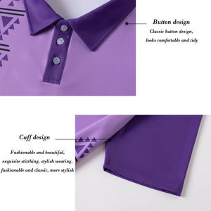 Wholesale Custom Sublimation Quality Black and <b>Orange</b> Protection Silk Over Sized <b>Polo</b> Polyester Short Sleeve Uv Active We - Product Image 5