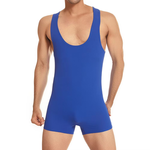 Traje de Lucha Libre para Hombre de Alta Calidad, Color Azul Rey, Ropa Deportiva, Tela Elástica Cómoda, Traje Deportivo al por Mayor - Product Image 1