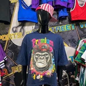 Custom Sticker Print Oversized Streetwear Cotton T Shirt OEM ODM Wholesale Private Label - Product Image 1