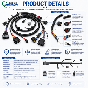 Kabel Harness Konektor ECU Mobil Kustom Dengan Konektor Kabel Mobil Am Phenol untuk Elektronik Otomotif - Product Image 3