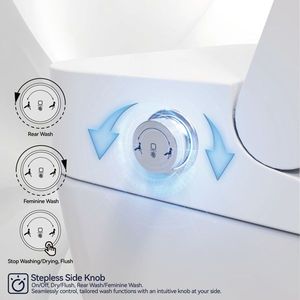 WC Smart di Lusso con Bidet Integrato, Sedile Riscaldato, Sciacquone Automatico e Asciugatore, Modello Allungato Giapponese - Product Image 5