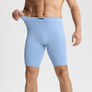 Vale Tudo Shorts New Arrival Custom Logo <b>Tight</b> Vale Tudo Shorts Men 100% Polyester Solid <b>Pattern</b> Casual Style Vale Tudo Shorts - Product Image 2