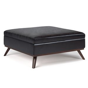 Owen Square Brown Tanners <b>Storage</b> Ottoman Coffee Table <b>Stool</b> with Hidden <b>Storage</b> Space - Product Image 1