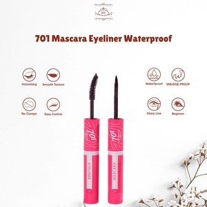 701 ดับเบิ้ล เอ็กซ์เทนชั่น 2-in-1 อายไลเนอร์กันน้ำ ได้รับการรับรองฮาลาล มอบขนตาโค้งงอนยาวนาน สูตรครีมเคมี - Product Image 4