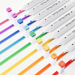 Set di pennarelli a scalpello a doppia punta a 80 colori per pennarelli da colorare con alcool a inchiostro impermeabile per pittura regalo - Product Image 4